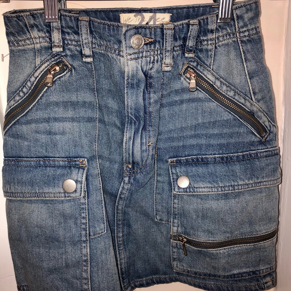 FREE PEOPLE DENIM SKIRT